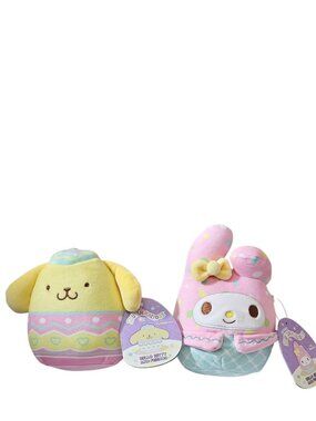 Squishmallows 6in Set Of 2 Pompomurin And My Melody Easter Plush NWT Sanrio